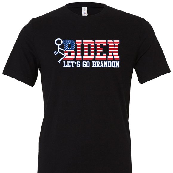 F Biden Let's Go Brandon Stickman T-shirt Conservative Republican FJB #FJB USA - Picture 1 of 3